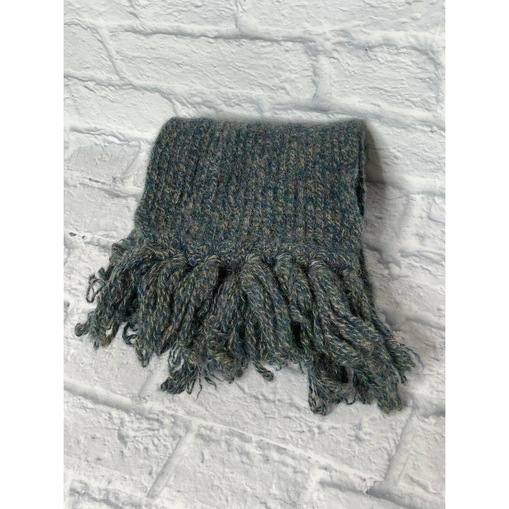 Vintage Mackinnon Fabric Design Multicolo Wool Tassel Scarf Made in Scotland